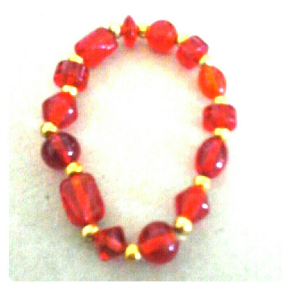 💟Red glass Bracelet💟